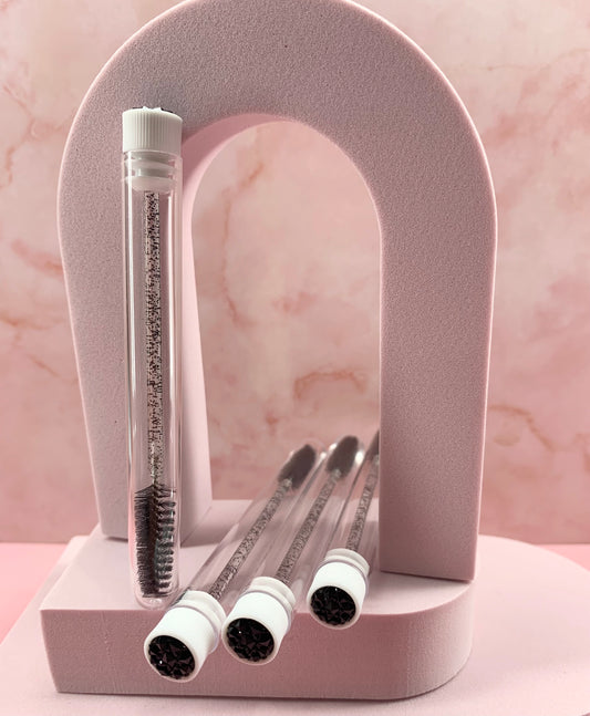 Black Sparkle- Lash Brush Travel Tube