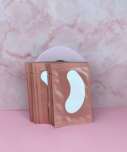 Pink Eye Pads - narrow end and wide end
